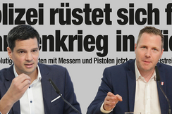 FPÖ-Sicherheitssprecher Hannes Amesbauer (l.) und -Generalsekretär Michael Schnedlitz.