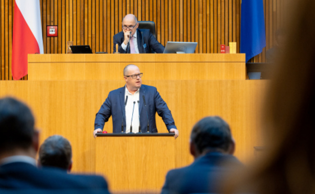 FPÖ-Finanzsprecher Hubert Fuchs im Parlament.