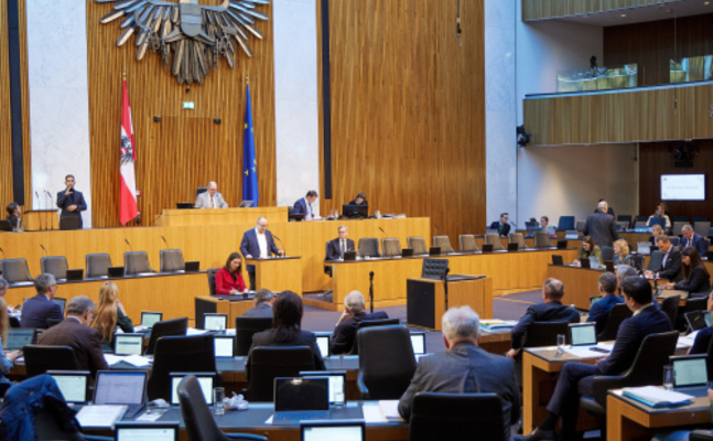 FPÖ-Finanzsprecher Hubert Fuchs im Parlament.