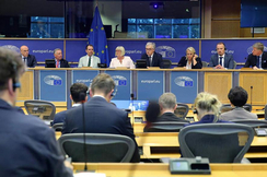 Die neu gegründete Fraktion "Patrioten für Europa" im Europaparlament präsentierte sich am Montag der Presse.
